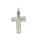 Silver Straight Baguette Initials