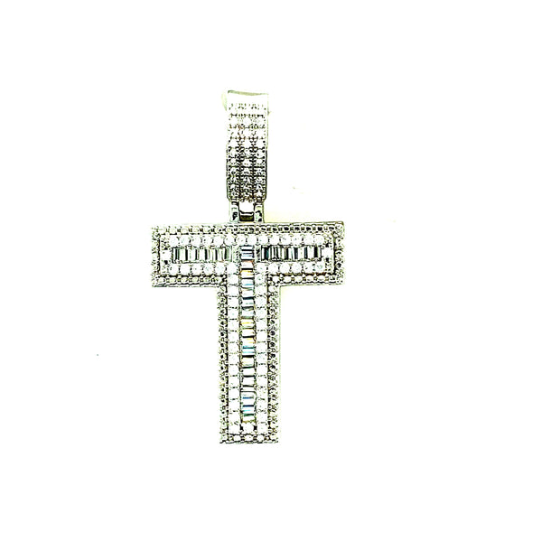 Silver Straight Baguette Initials