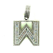Silver Straight Baguette Initials