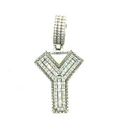 Silver Straight Baguette Initials