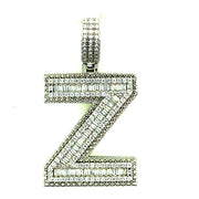 Silver Straight Baguette Initials