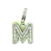 Silver Round Baguette Initials