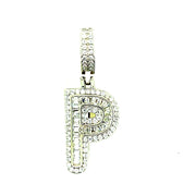 Silver Round Baguette Initials