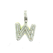 Silver Round Baguette Initials