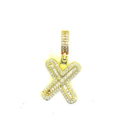 Silver Round Baguette Initials
