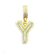 Silver Round Baguette Initials