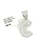 Initial Charm - Letter C Brass Pendant