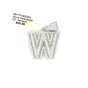 Initial Charm - Letter W Brass Pendant