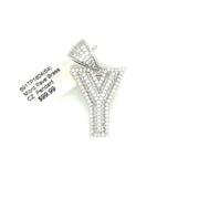 Initial Charm - Letter Y Brass Pendant