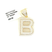 Initial Charm - Letter B Brass Pendant