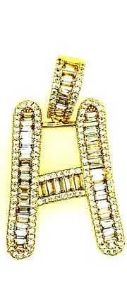 Brass Baguette Initials