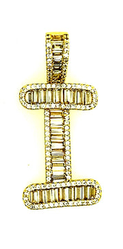 Brass Baguette Initials