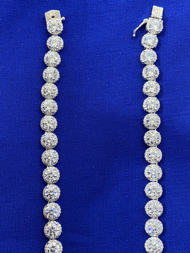 Round CZ Brass Chains