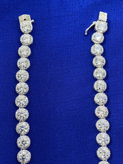 Round CZ Brass Chains