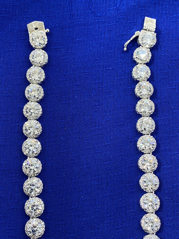 Round CZ Brass Chains