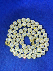 Round CZ Brass Chains