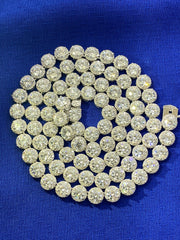 Round CZ Brass Chains