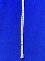 Baguette Plus Stone Silver Bracelet