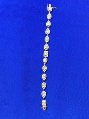 Cubic Stone Silver Bracelet