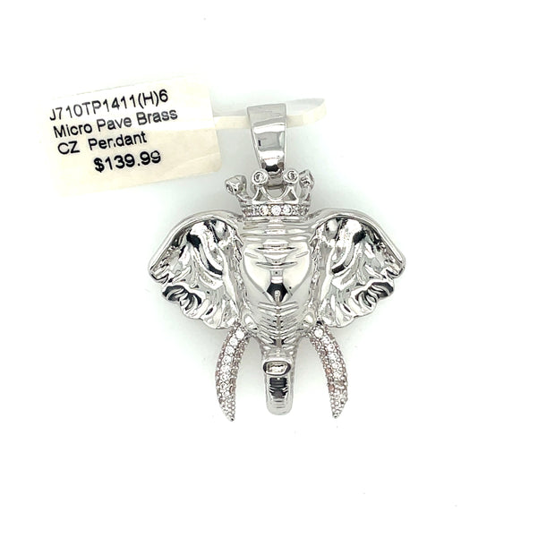 Elephant Brass Pendant