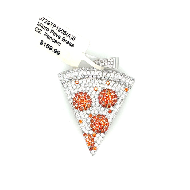 Pizza Brass Pendant