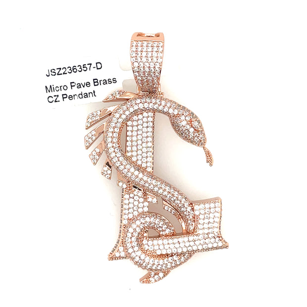 Snake Brass Pendant