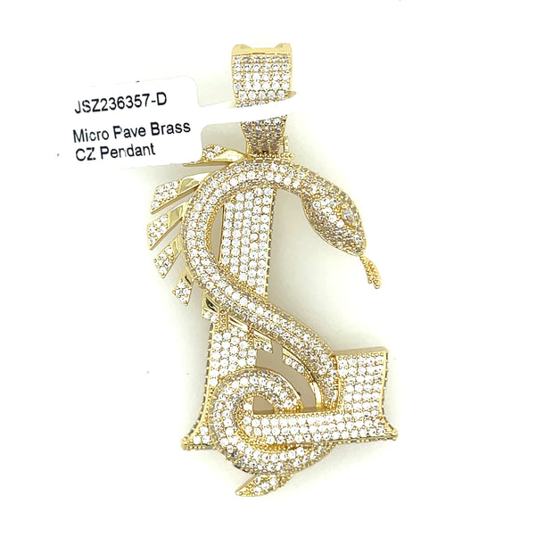 Snake Brass Pendant