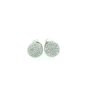 Round Multiple Stone Sterling Silver Earring