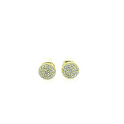 Round Multiple Stone Sterling Silver Earring