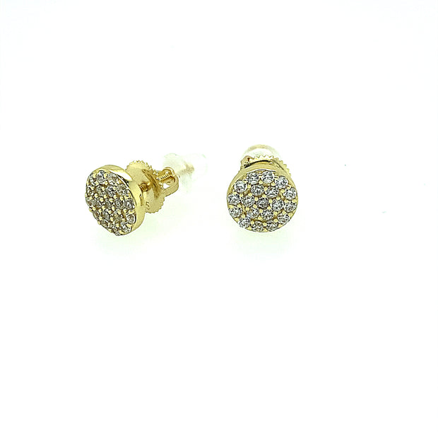 Round Multiple Stone Sterling Silver Earring