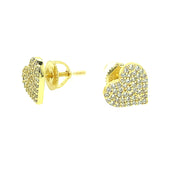 Heart Shape with multiple small stones sterling silver earringz
