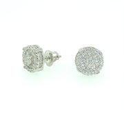 Round Eight Stone Sterling Silver Ring
