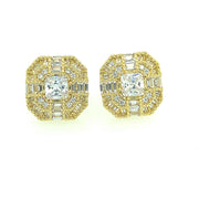 Hexagon Sterling Silver Earring