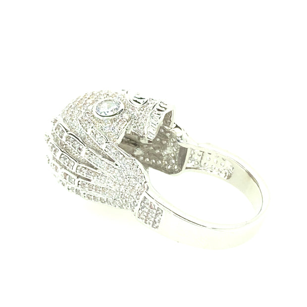 SKULL SHAPE SILVER RING