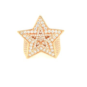 Star Shape Brass Mens Ring