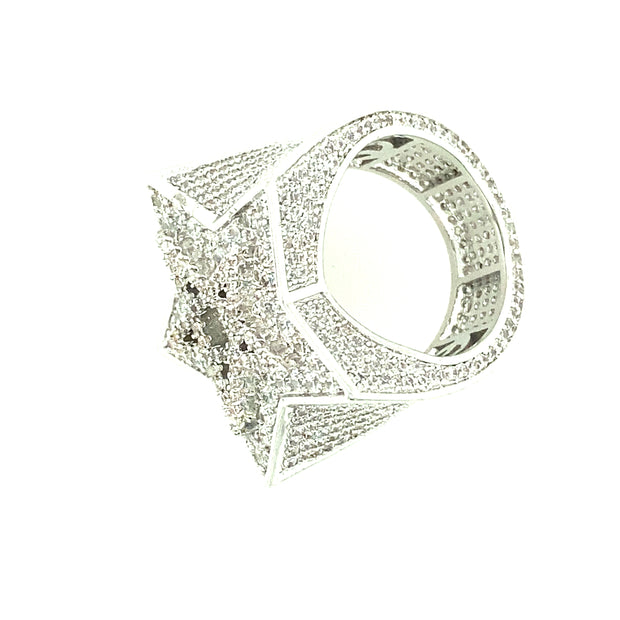 Star Shape Brass Mens Ring