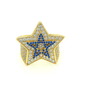 STAR SHAPE. SILVER RING