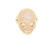 Small Skull Shape Brass Mens Ring