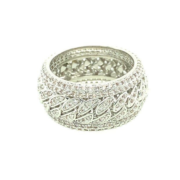 Round Leaf Brass Mens Ring