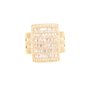 Rectangle Stone with Rectangle Shape Brass Men Ring