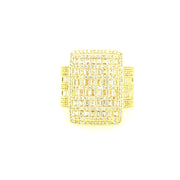 Rectangle Stone with Rectangle Shape Brass Men Ring