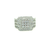 SMALL SQUARE BAGUETTE SILVER RINGS