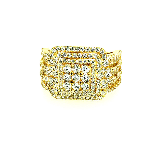 SMALL SQUARE BAGUETTE SILVER RINGS