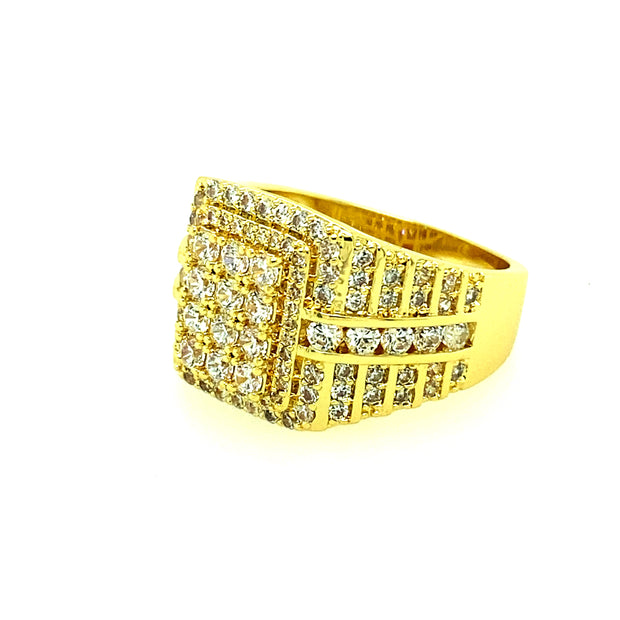 Twelve Stone Brass Mens Ring