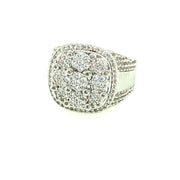 Nine flower Shape Stone Brass Mens Ring