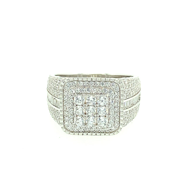 SQUARE STONE SILVER RING