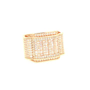 Square Stone with Square Shape Brass Men Ring