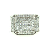 Square Stone with Square Shape Brass Men Ring