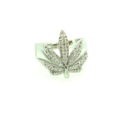 Leaf Shape Brass Mens Ring