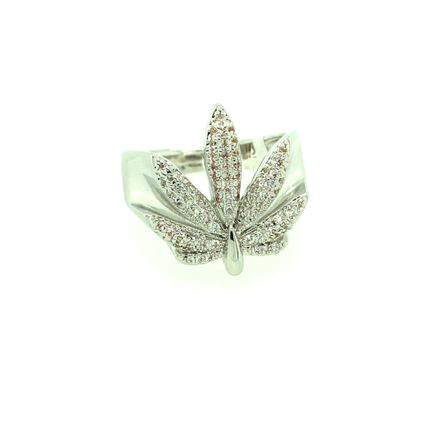Leaf Shape Brass Mens Ring